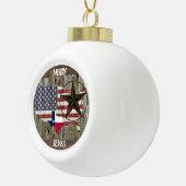 Texas Lone Star - Flaggenplan Keramik Kugel-Ornament (Rechts)