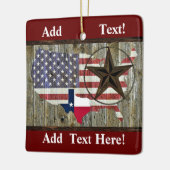 Texas Lone Star - Flaggenplan Keramikornament (Links)