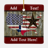 Texas Lone Star - Flaggenplan Keramikornament (Rückseite)