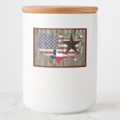 Texas Lone Star - Flaggenplan Lebensmitteletikett (Vorderseite)