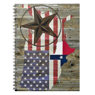 Texas Lone Star - Flaggenplan Notizblock