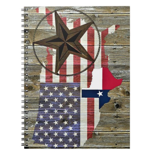 Texas Lone Star - Flaggenplan Notizblock (Vorderseite)