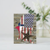 Texas Lone Star - Flaggenplan Postkarte (Stehend Vorderseite)