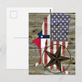 Texas Lone Star - Flaggenplan Postkarte (Vorne/Hinten)