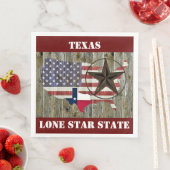 Texas Lone Star - Flaggenplan Serviette (Beispiel)