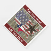 Texas Lone Star - Flaggenplan Serviette (Ecke)