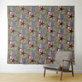 Texas Lone Star - Flaggenplan Wandteppich (Beispiel (Horizontal))