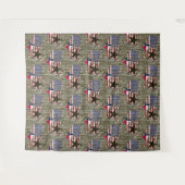 Texas Lone Star - Flaggenplan Wandteppich (Vorderseite (Horizontal))