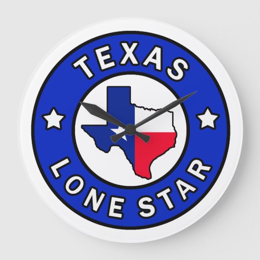 Texas Lone Star Große Wanduhr (Vorderseite)