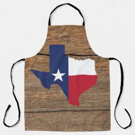 Texas Lone Star Karte auf Barnwood Schürze