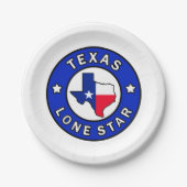 Texas Lone Star Pappteller (Vorderseite)