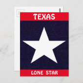 Texas Lone Star Postkarte (Vorne/Hinten)