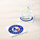 Texas Lone Star Rechteckiger Pappuntersetzer (Vor Ort)