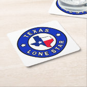 Texas Lone Star Rechteckiger Pappuntersetzer (angewinkelt)