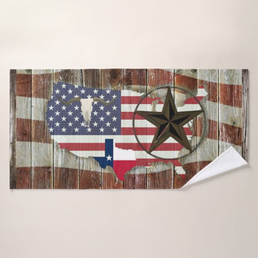 Texas Lone Star Staat American Flag Badhandtuch Set (Badehandtuch)