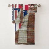 Texas Lone Star Staat American Flag Badhandtuch Set (Insitu)