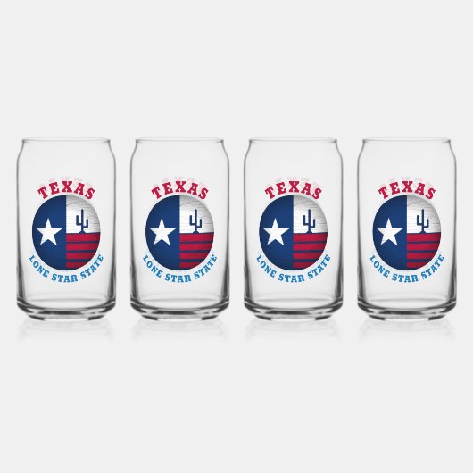 TEXAS-LONE-STAR-STAAT DOSENGLAS (Vorderseite)