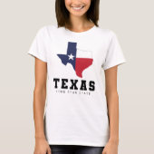 Texas, Lone Star Staat, Flag Karte Weiß T-Shirt (Vorderseite)
