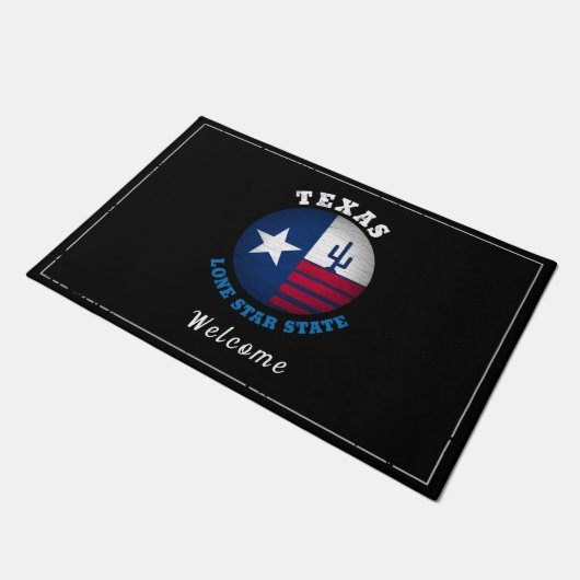 TEXAS-LONE-STAR-STAAT FUßMATTE (Schrägansicht)