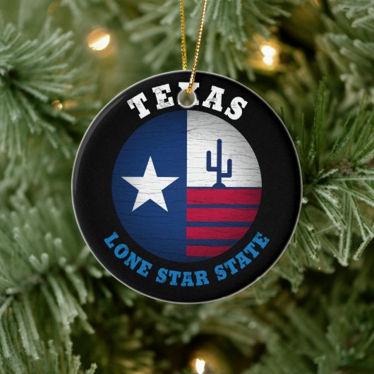 TEXAS-LONE-STAR-STAAT KERAMIK ORNAMENT (Baum)