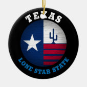 TEXAS-LONE-STAR-STAAT KERAMIK ORNAMENT (Vorne)