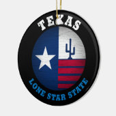 TEXAS-LONE-STAR-STAAT KERAMIK ORNAMENT (Links)
