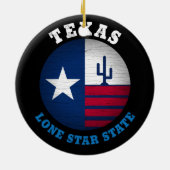 TEXAS-LONE-STAR-STAAT KERAMIK ORNAMENT (Hinten)