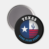 TEXAS-LONE-STAR-STAAT MAGNET (Vorderseite/Rückseite)