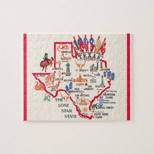 Texas - Lone-Star-Staat Puzzle (Horizontal)