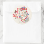 Texas - Lone-Star-Staat Runder Aufkleber (Tasche)