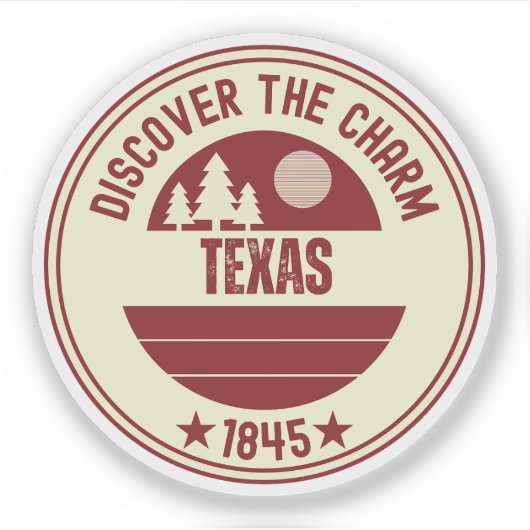 Texas Lone Star Staat - Southern Charm Gift Aufkleber (Vorderseite)