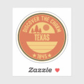 Texas Lone Star Staat - Southern Charm Gift Aufkleber (Blatt)