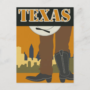 Texas Lone Star Staat Vintag Postcard Postkarte