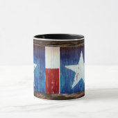 Texas Lone Star Staatsflagge Rustikale Tasse (Zentrum)