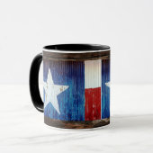 Texas Lone Star Staatsflagge Rustikale Tasse (Vorderseite Links)
