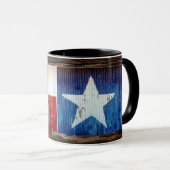 Texas Lone Star Staatsflagge Rustikale Tasse (VorderseiteRechts)