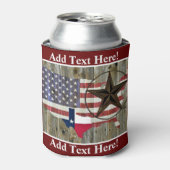 Texas Lone Star State Flag Map Can Cooler Dosenkühler (Kanne Vorderseite)