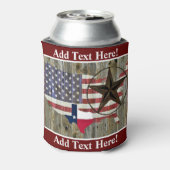 Texas Lone Star State Flag Map Can Cooler Dosenkühler (Kanne Rückseite)