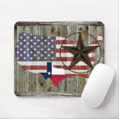 Texas Lone Star State Flag Map Maus Pad Mousepad (Mit Mouse)