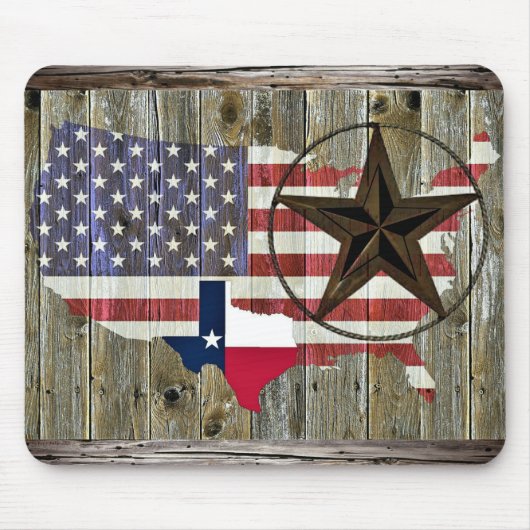 Texas Lone Star State Flag Map Maus Pad Mousepad (Vorne)
