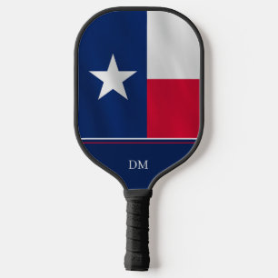 Texas Lone Star State Flag Monogram Pickleball Schläger