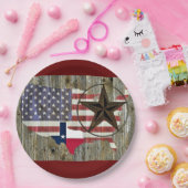 Texas Lone Star State Flagge Karte Pappteller (Party)