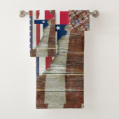 Texas Lone Star Texas Long Horn Badhandtuch Set (Insitu)