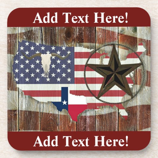 Texas Lone Star Texas Long Horn Beverage Co Getränkeuntersetzer (Vorderseite)