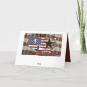 Texas Lone Star Texas Long Horn Dankeskarte (Rückseite)