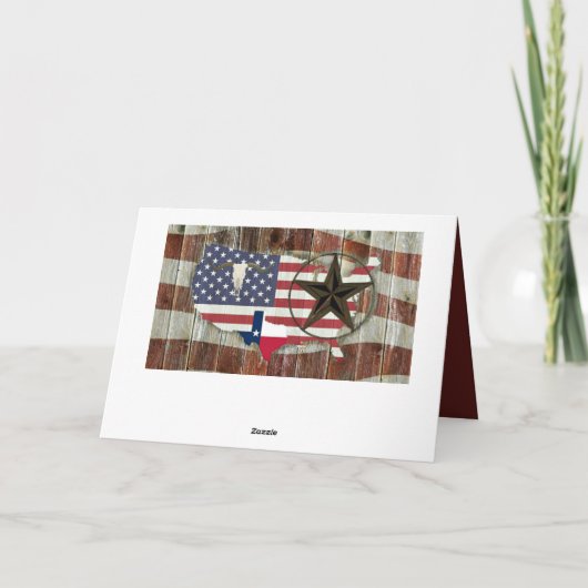 Texas Lone Star Texas Long Horn Dankeskarte (Rückseite)