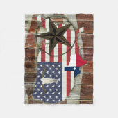 Texas Lone Star Texas Long Horn Fleecedecke (Vorderseite)