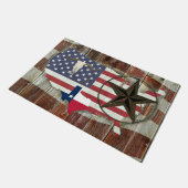 Texas Lone Star Texas Long Horn Fußmatte (Schrägansicht)