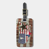 Texas Lone Star Texas Long Horn Gepäckanhänger (Vorderseite vertikal)