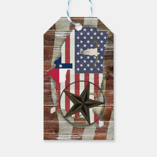 Texas Lone Star Texas Long Horn Geschenkanhänger (Vorderseite)